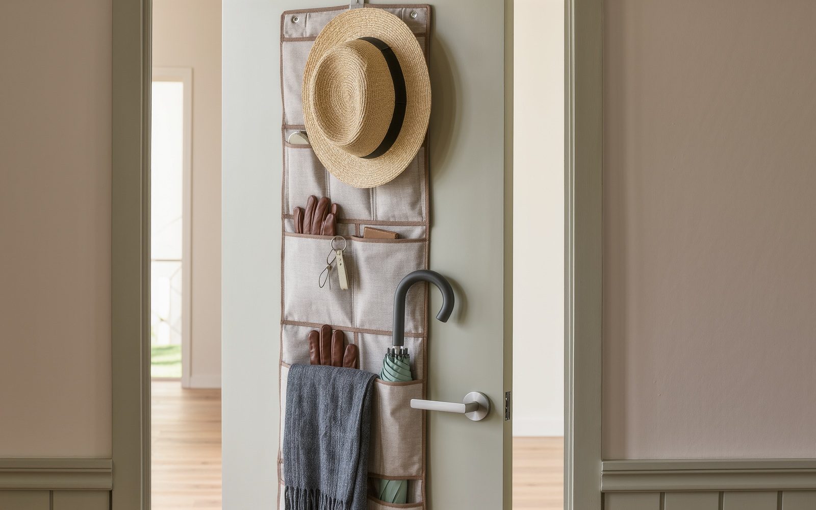 AI-generated illustrative visual: Use the back of the door