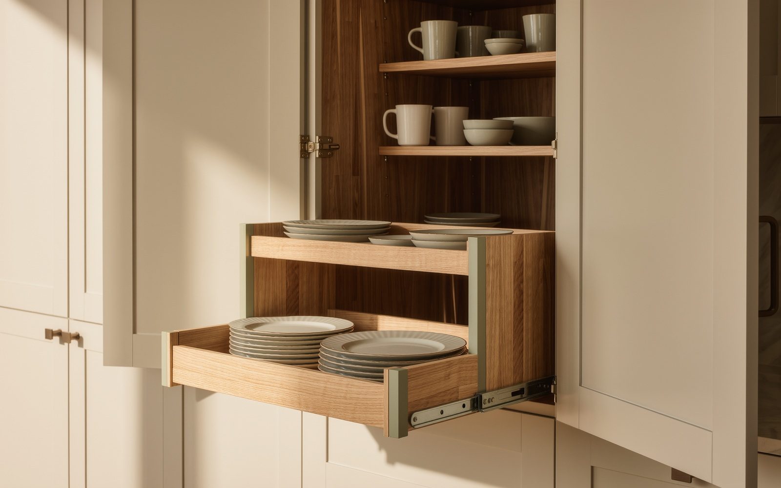 AI-generated illustrative visual: Use the full cabinet height