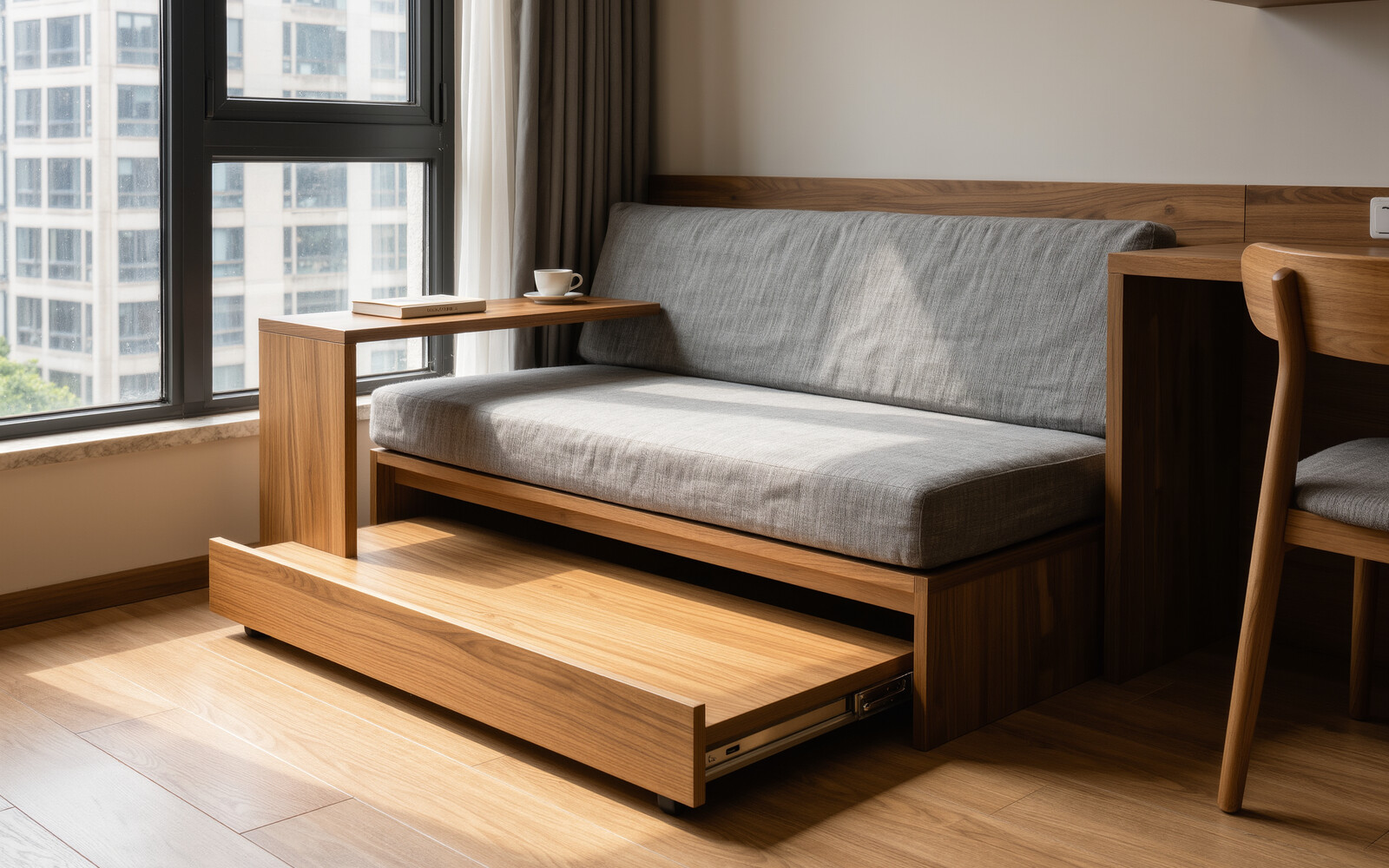 illustrative visual: Slim C-table / sofa side table