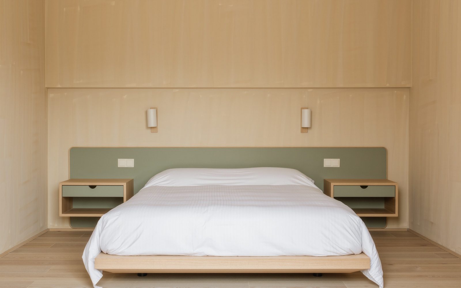 AI-generated generic editorial visual: Give both sides of the bed compact storage