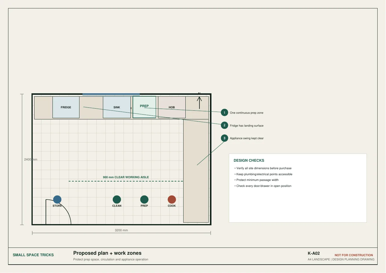 Proposed plan + zones